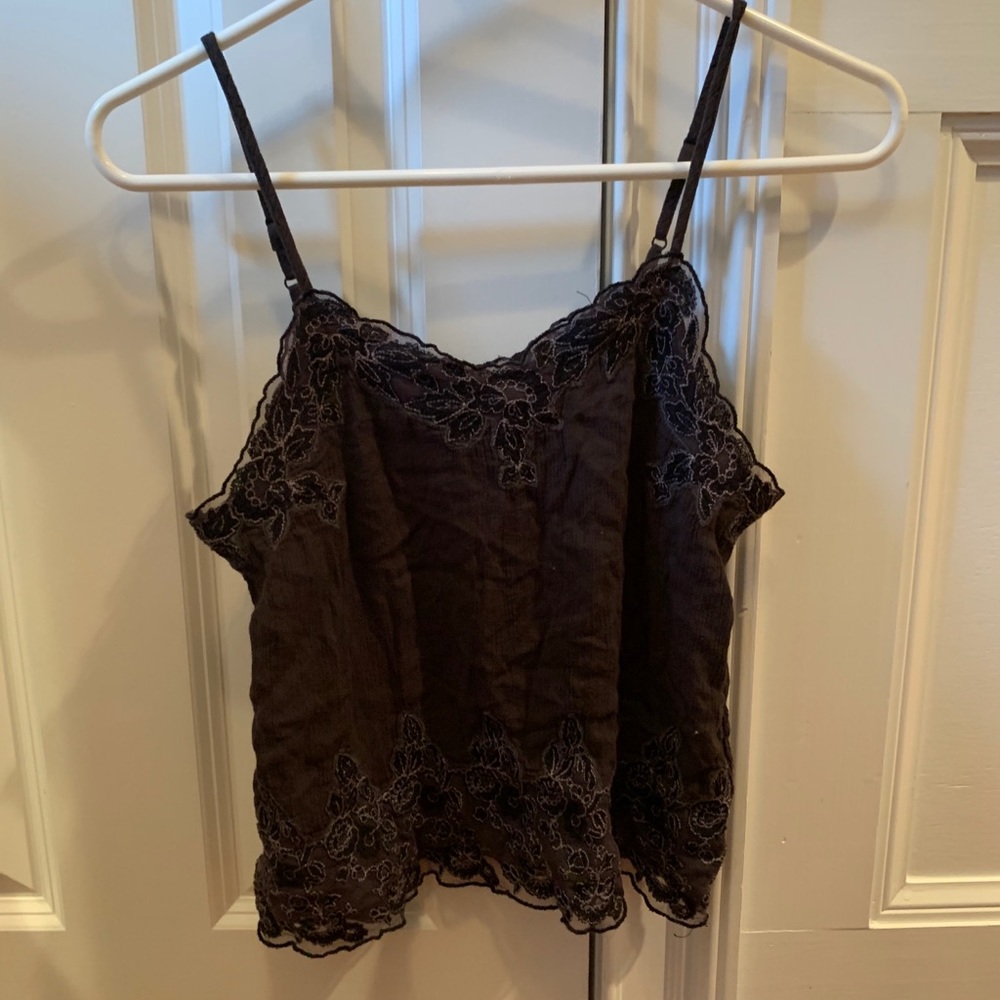 American Eagle black lace camisole top